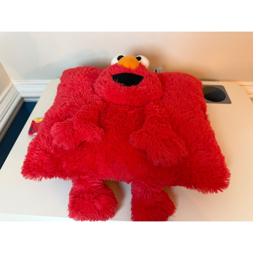 Pillow Pets Elmo Plush Toy Kids Large Red Sesame Street Folding Pillow